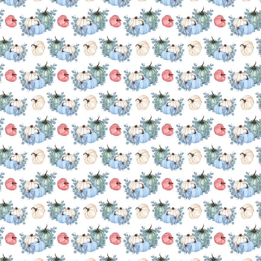 Blue Pumpkin Harvest Acrylic Sheets - CMB Pattern Acrylic